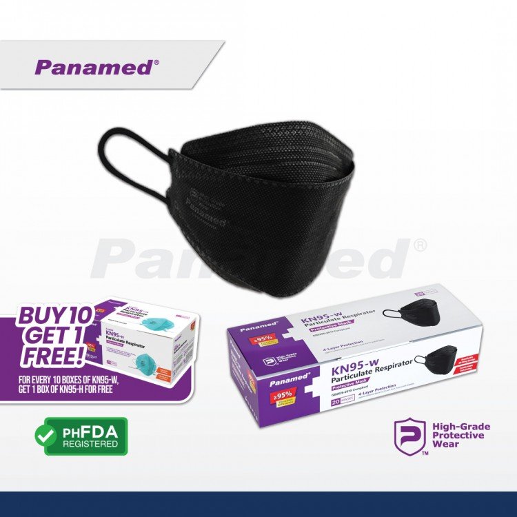 Panamed KN95-w Particulate Respirator Black (sold by box of 20s)