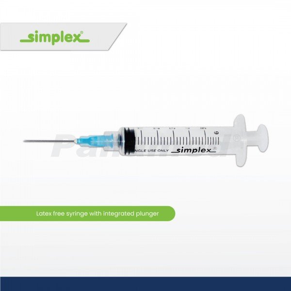 Simplex Disposable Simplex Disposable Syringe with Needle 5cc G21 x 1 LL, Sold by box of 100's