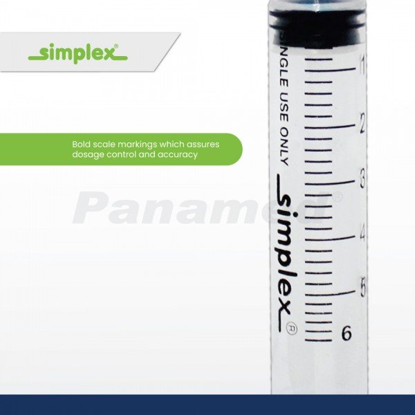 Simplex Disposable Simplex Disposable Syringe with Needle 5cc G21 x 1 LL, Sold by box of 100's