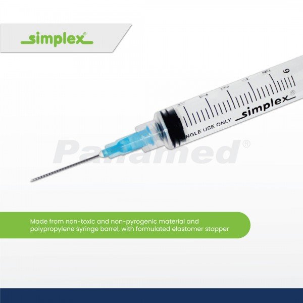 Simplex Disposable Simplex Disposable Syringe with Needle 5cc G21 x 1 LL, Sold by box of 100's
