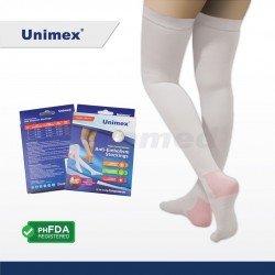 Unimex Anti-Embolism Stockings Thigh High White