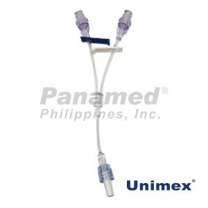 Unimex Ext Tube Bi-Lumen w/ Needleless Connector